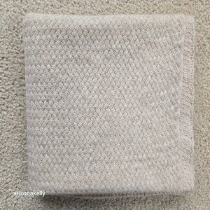 Wool Cashmere Basketweave Tan Oatmeal Scarf Daks